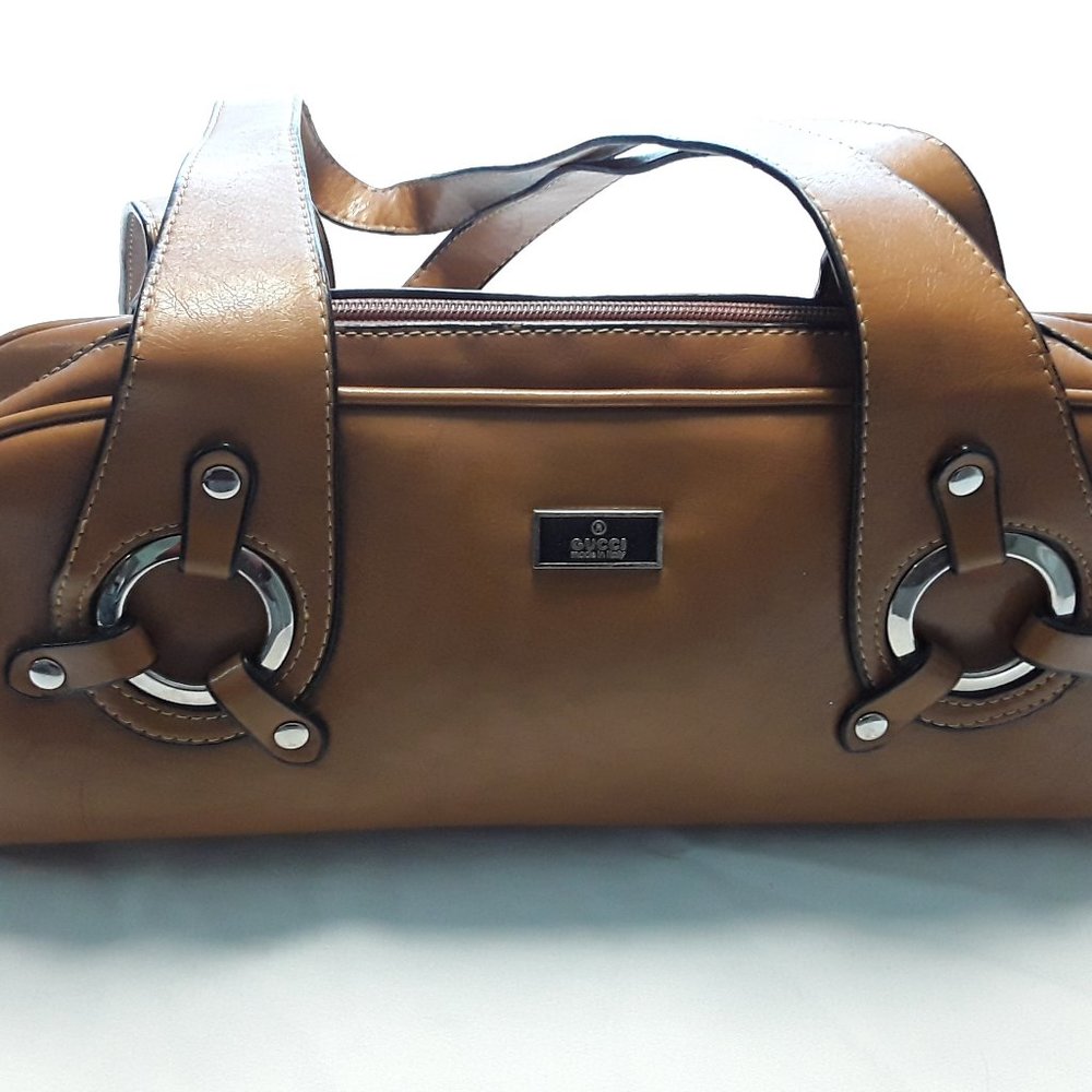 Fake Gucci Satchel Camel Bag